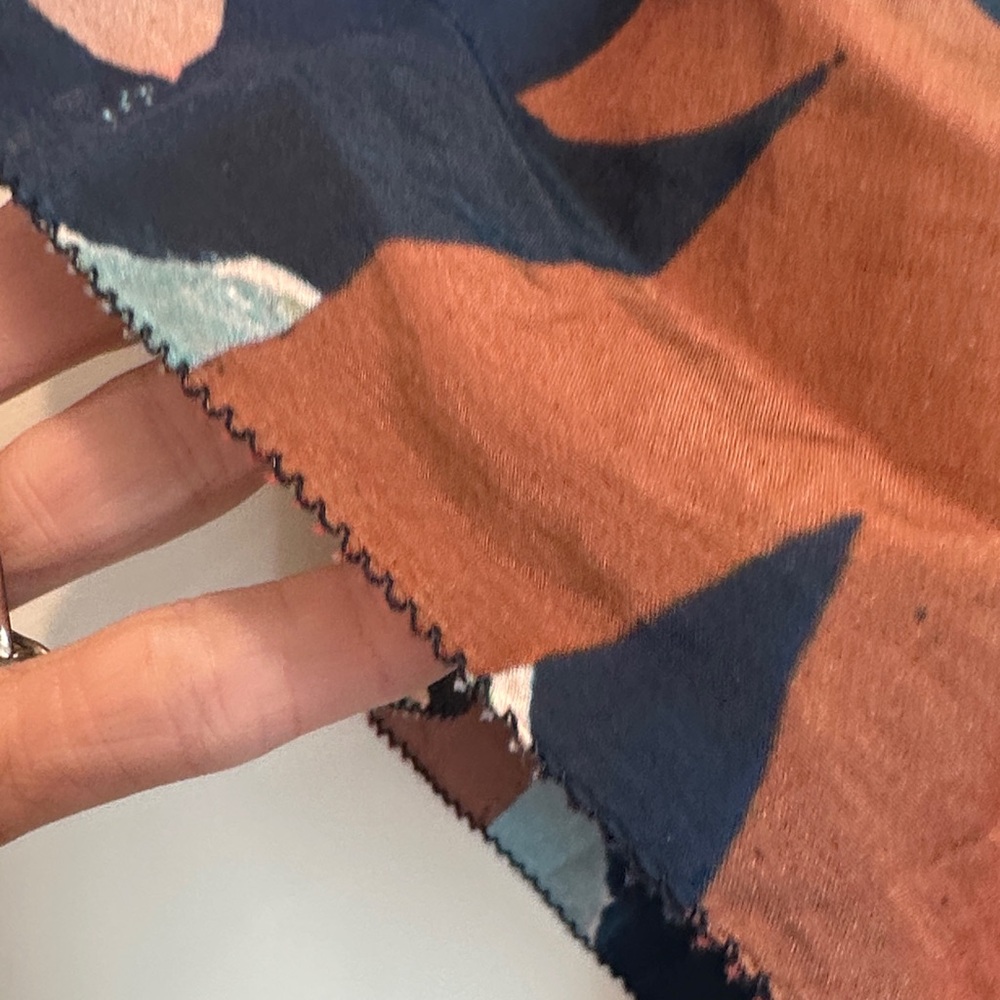 Trovata Multicolor Leaf-Print Flutter Sleeve Blou… - image 8